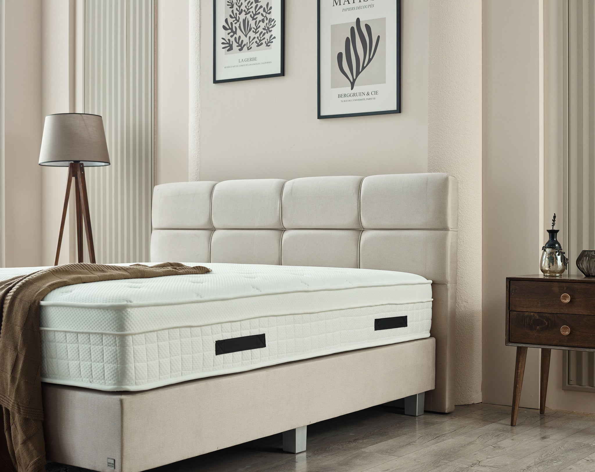 Boxspring Vida Velvet Beige 140x200