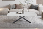 Coffee table 'Apollo' 130 cm Danish Oval Stone Baroque Gray
