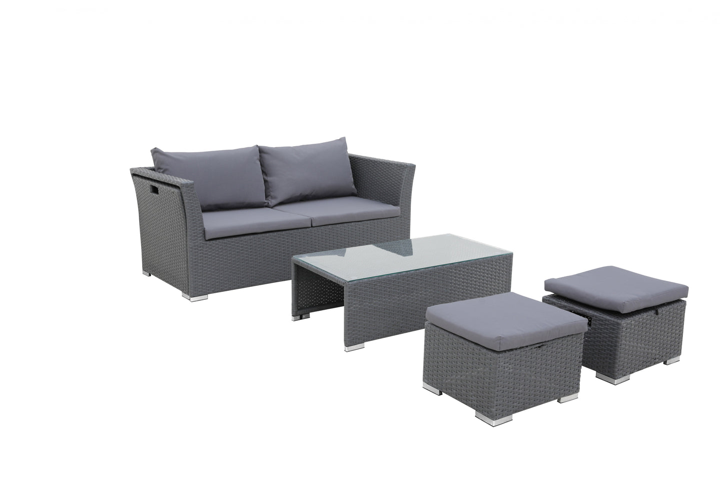 Opbergboxspring Rondo Velvet Antraciet 180x200