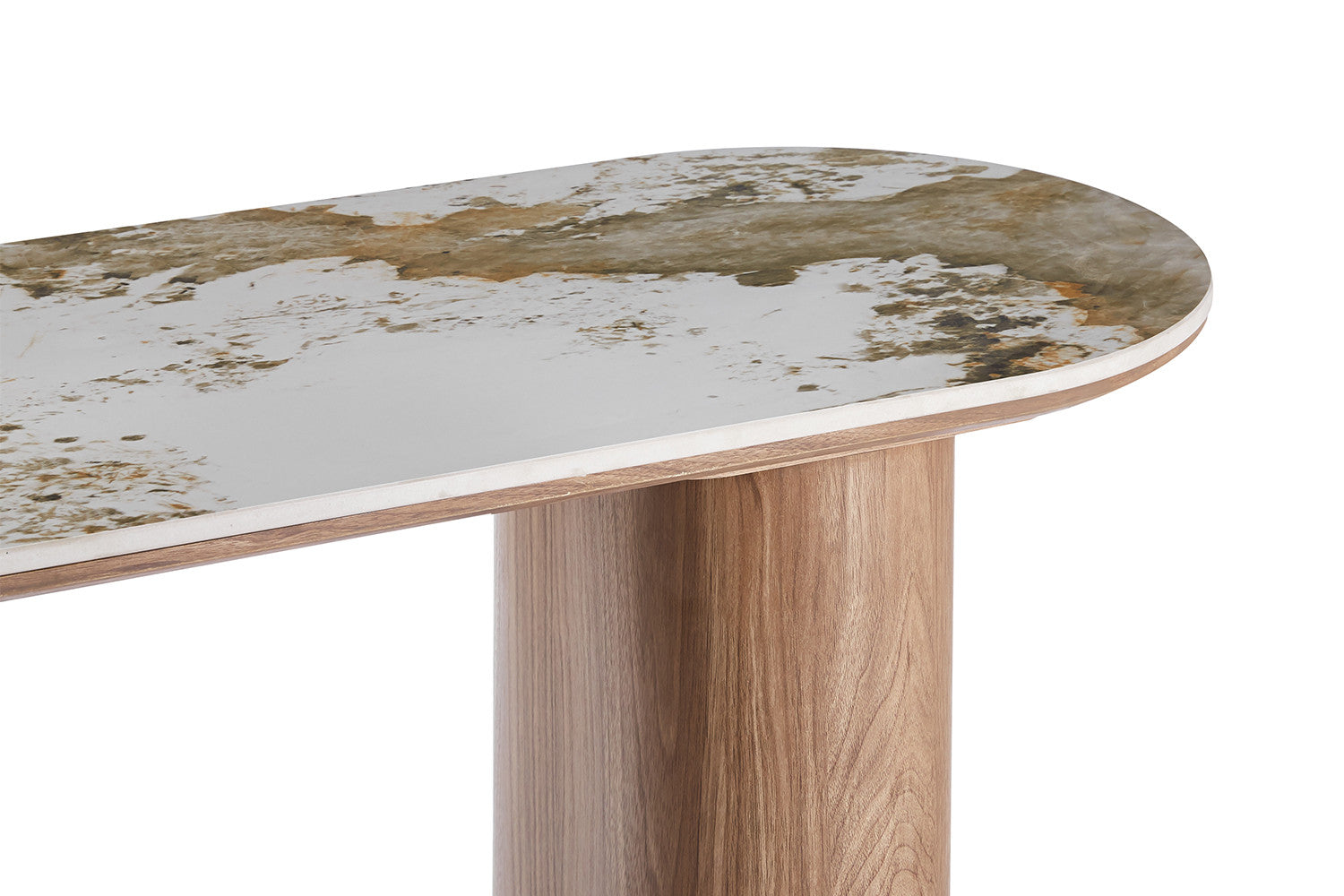 NEW - Console 'Evora' Glossy Stone Pandora gold brown