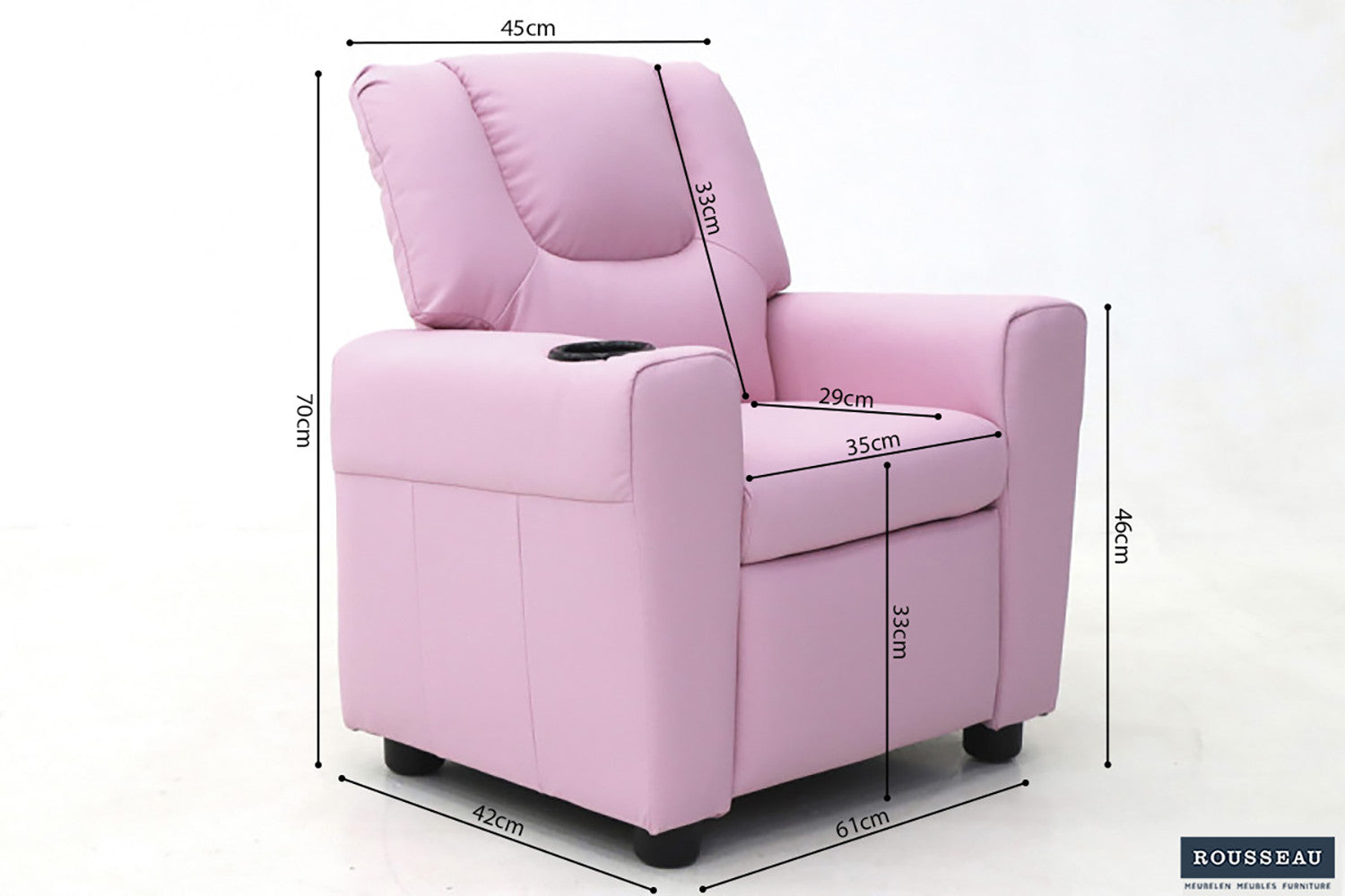 Mini-Relax 'Renée' manually adjustable PU Pink