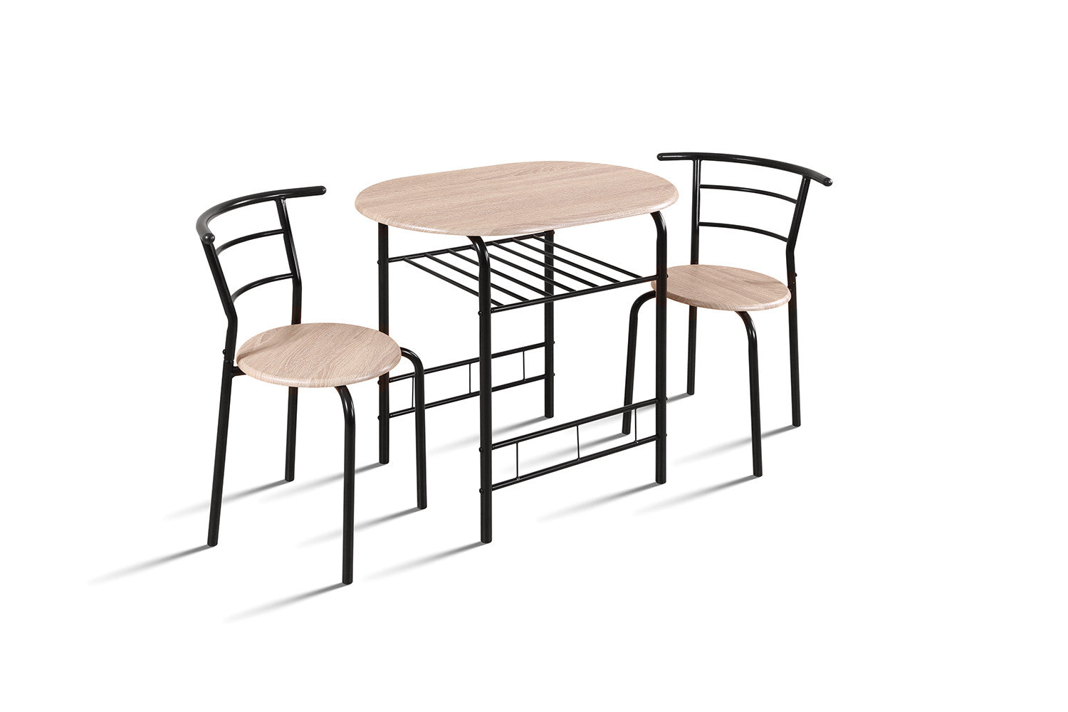 'Adam' Black metal table set, Sonoma decor