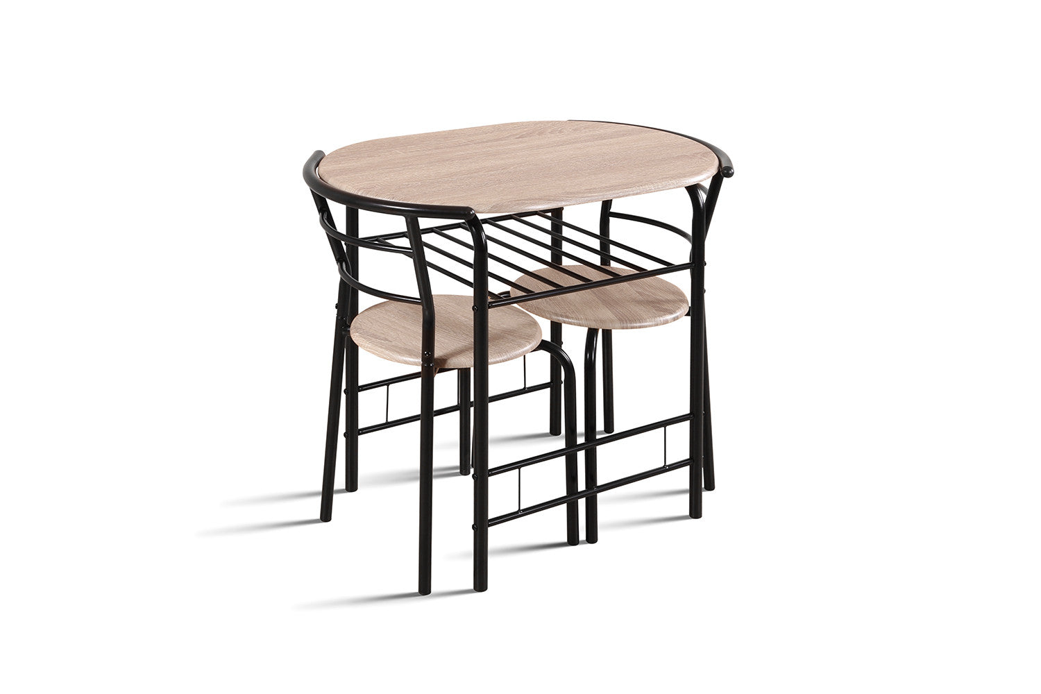 'Adam' Black metal table set, Sonoma decor