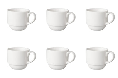 Mammoet Koffiekop Breed Budgetline 20 cl Wit 6 stuk(s)