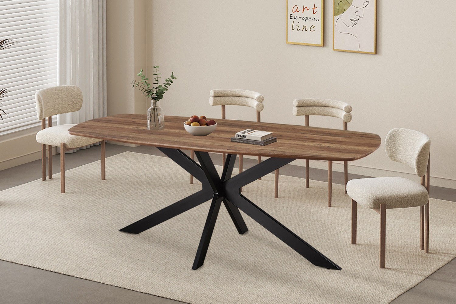 Table 'Aziz' 200 cm Danish Oval Decor Mango