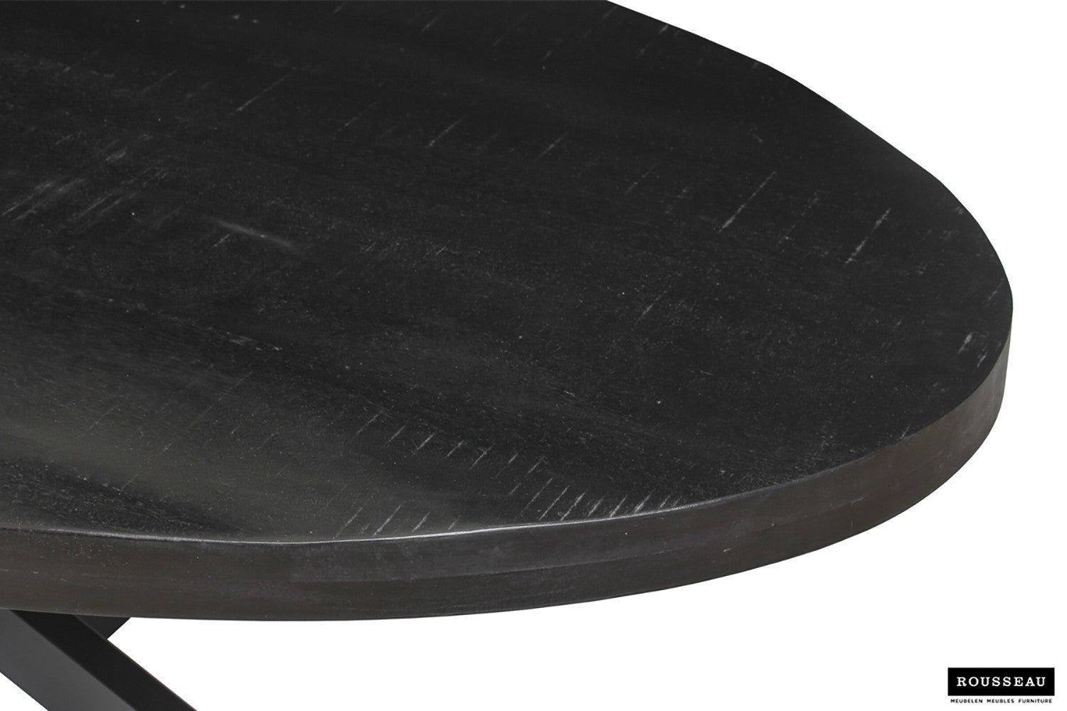 Table 'Alexa' 200 cm Oval Mango wood black