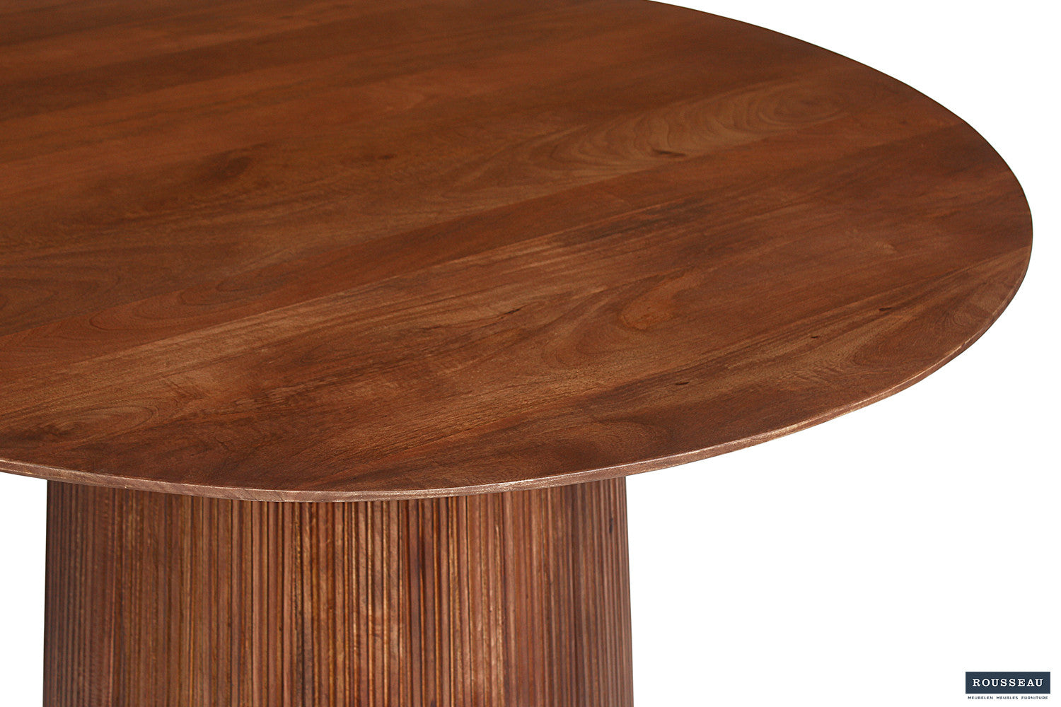 Table 'Miguel' 130 cm Round Mango wood Light brown