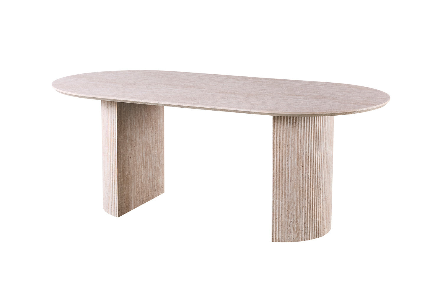 Table 'Lagos' 200 cm Oval Decor Travertine Beige