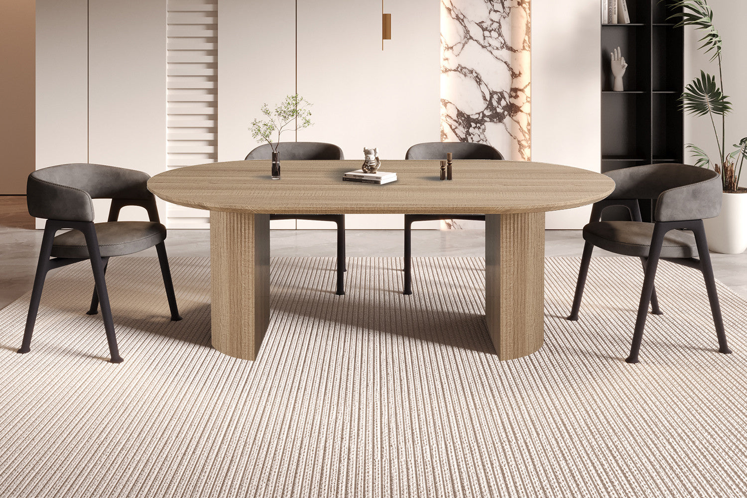 Tafel 'Lagos' 220 cm Ovaal Decor Eik Naturel