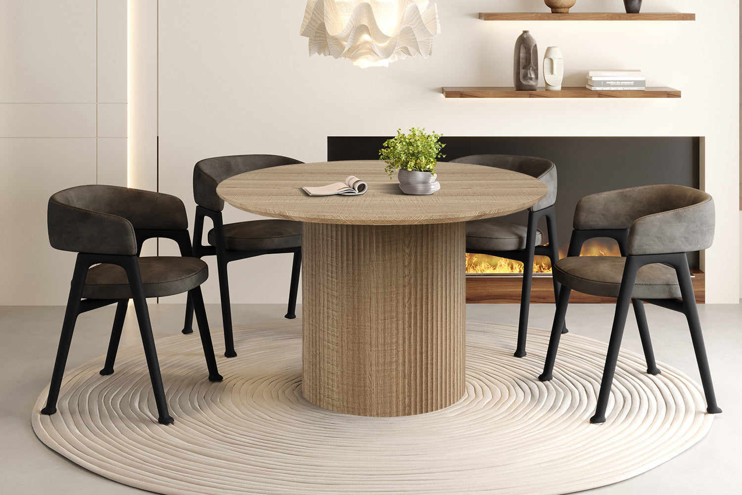 Tafel 'Lagos' 120 cm Rond Decor Eik Naturel