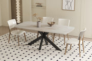 Table 'Apollo' 180 cm Danish Oval Glossy Stone Shakespeare Beige