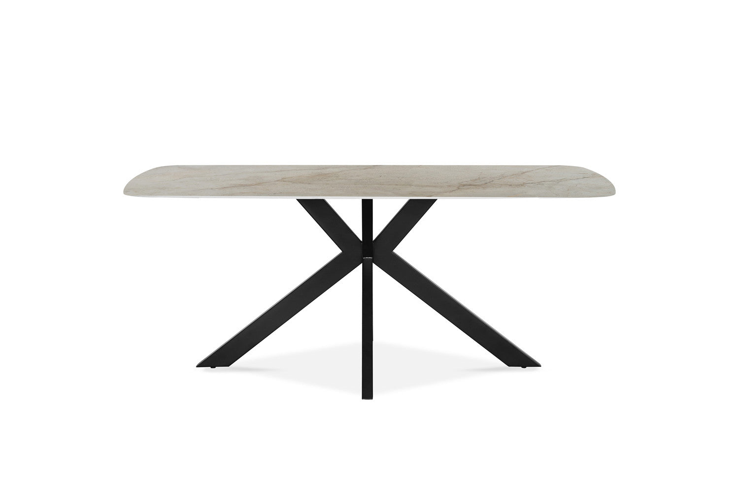 Table 'Apollo' 180 cm Danish Oval Glossy Stone Shakespeare Beige