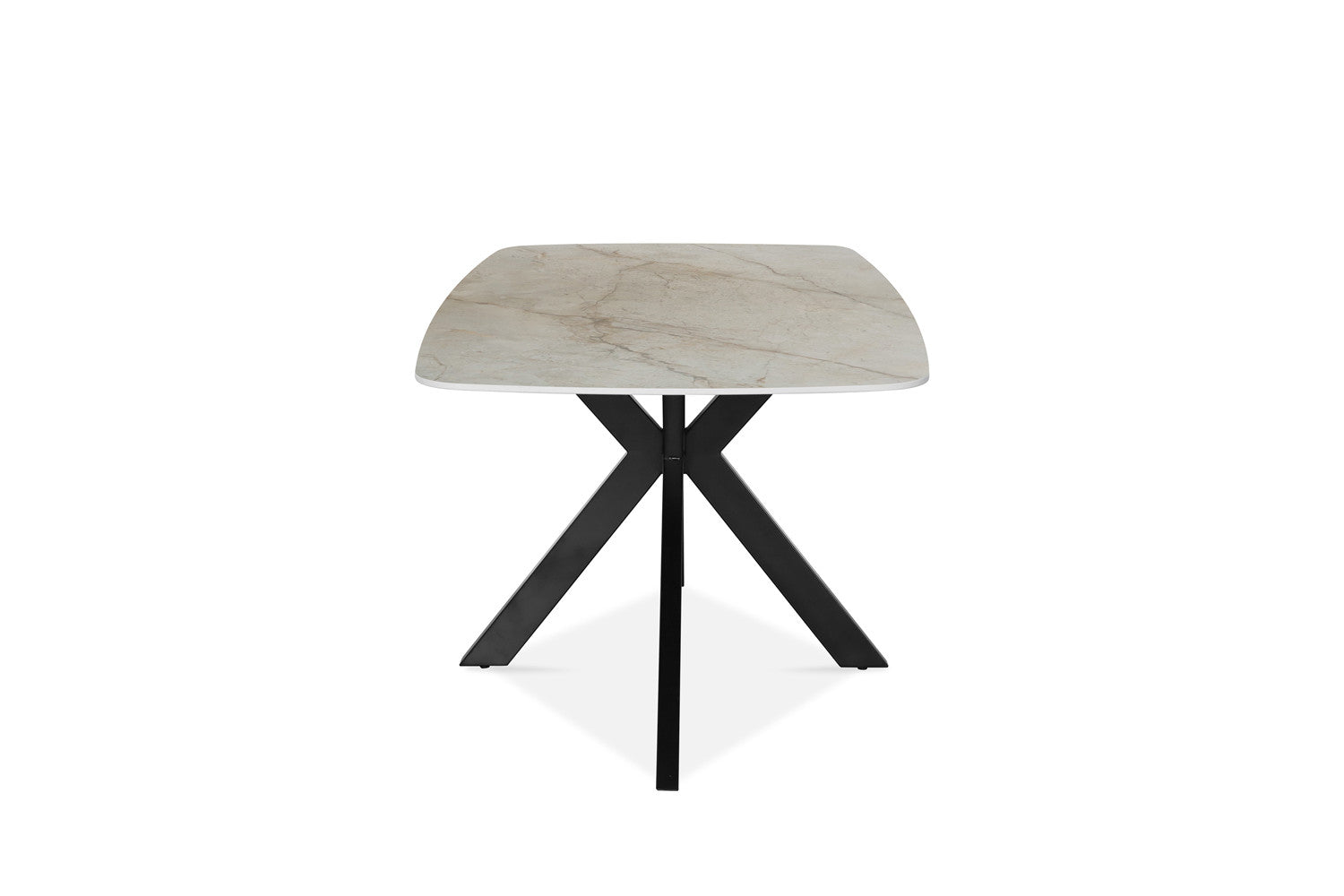 Table 'Apollo' 180 cm Danish Oval Glossy Stone Shakespeare Beige