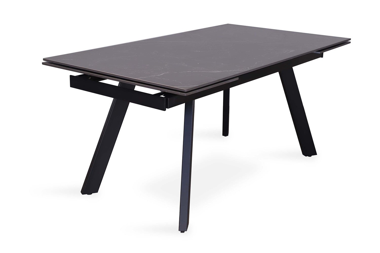 Extendable table 'Hera' 160-240 cm Rectangular Stone Black