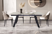 Extendable table 'Hera' 160-240 cm Rectangular Glossy Shakespear Beige