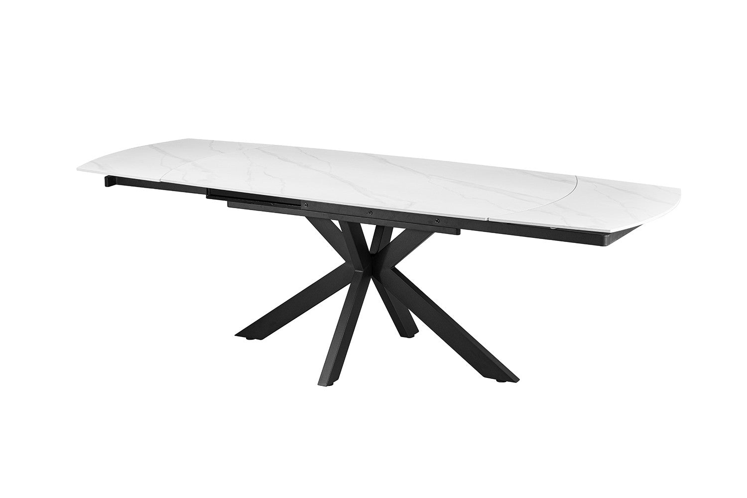 NEW - Extendable table 'Ares' 160-240 cm Danish Oval Stone White