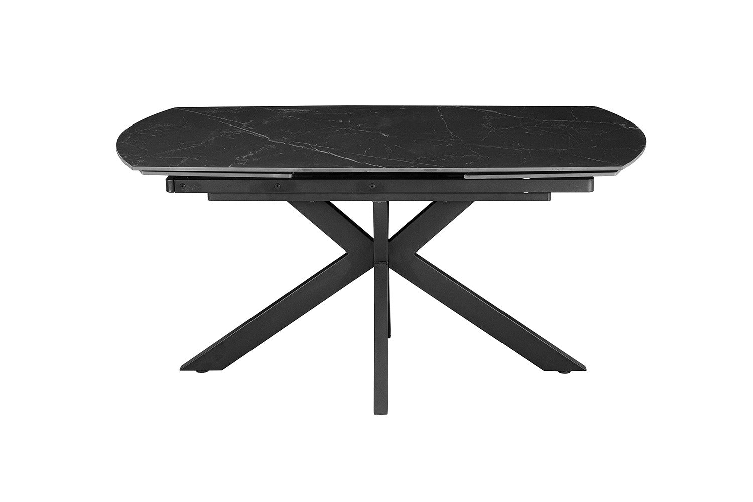 NEW - Extendable table 'Ares' 160-240 cm Danish Oval Stone Black
