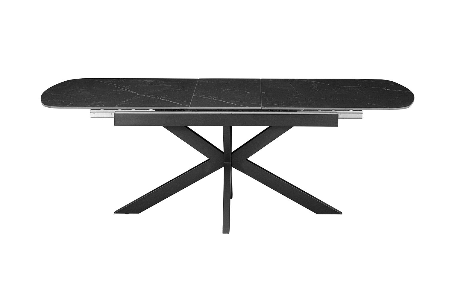 NEW - Extendable table 'Hestia' 180-220 cm Danish Oval Stone Black
