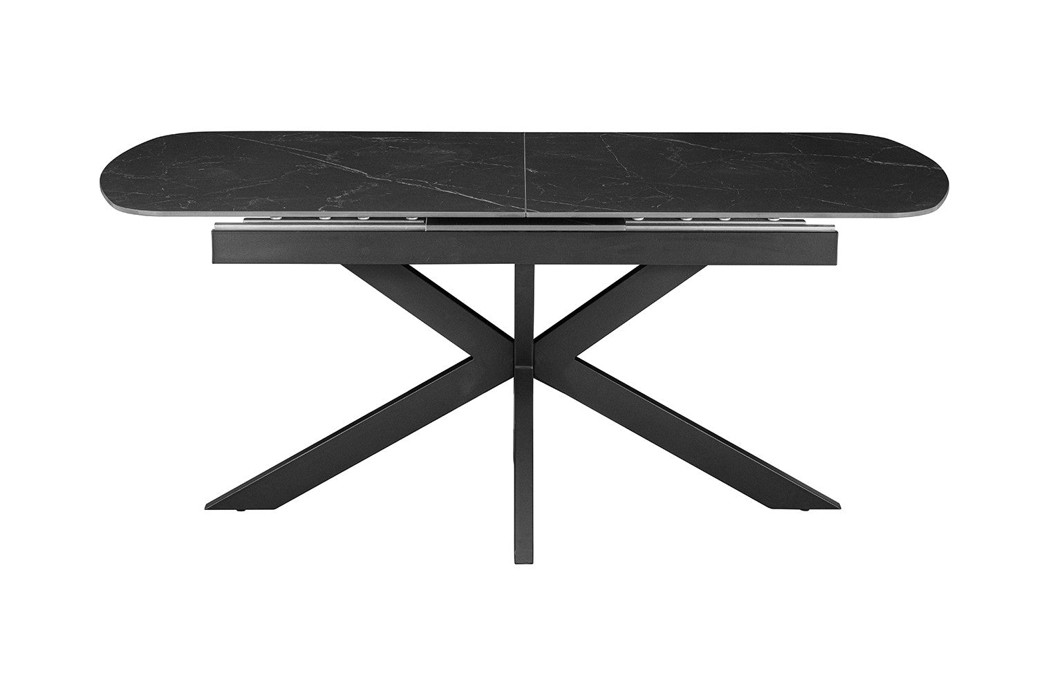 NEW - Extendable table 'Hestia' 180-220 cm Danish Oval Stone Black