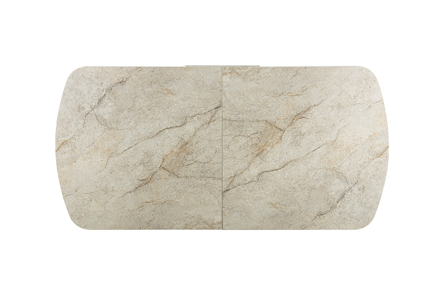 NEW - Extendable table 'Hestia' 180-220 cm Danish Oval Gloss. Stone Beige