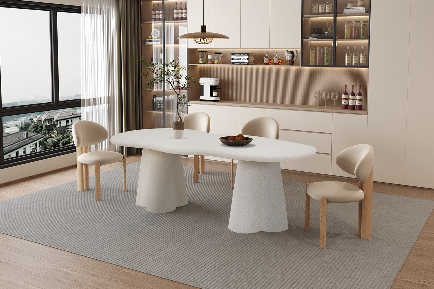 Table 'Faro' 220 cm Organic Cement