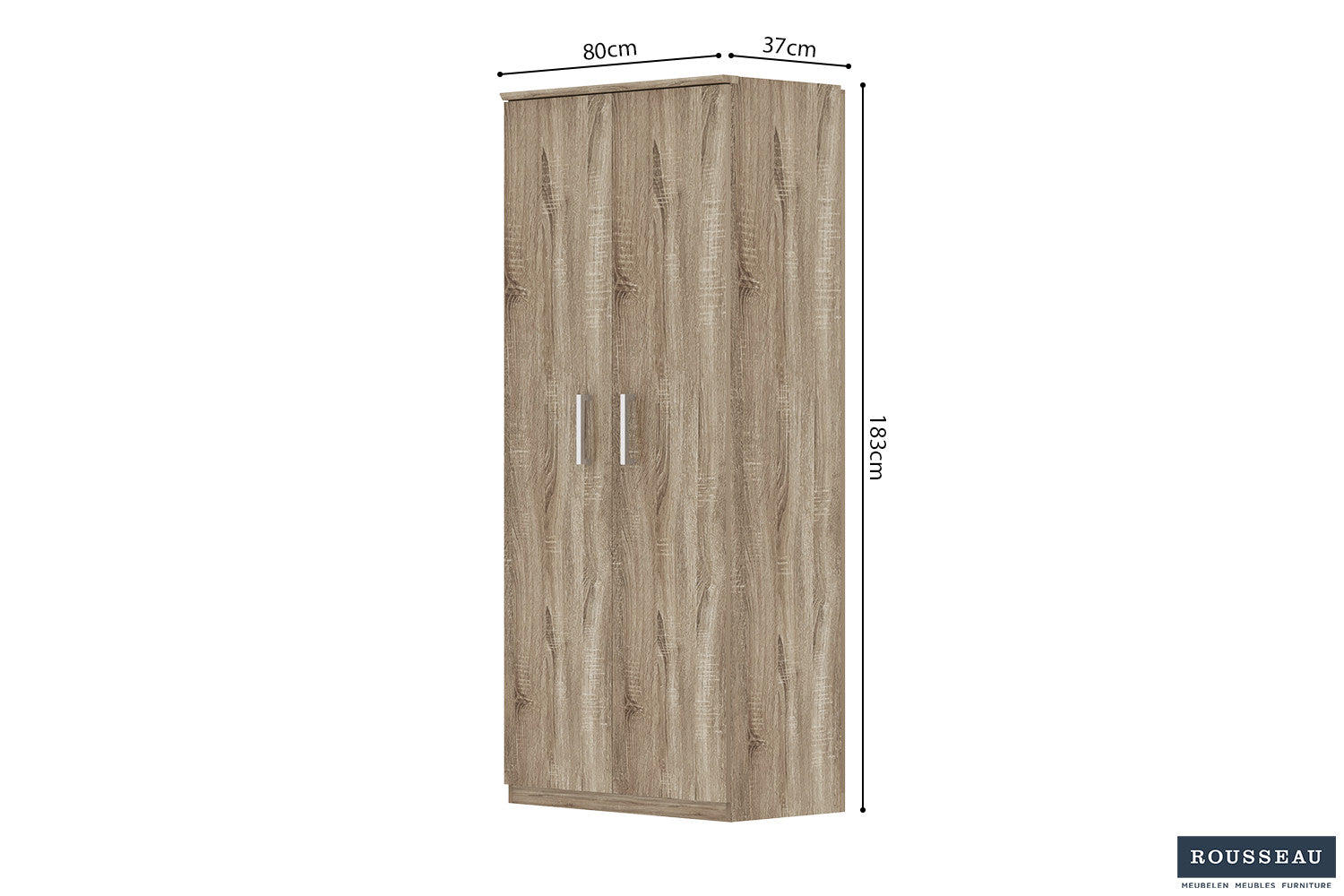 Shoe cabinet 'Mike' 2 doors Sonoma