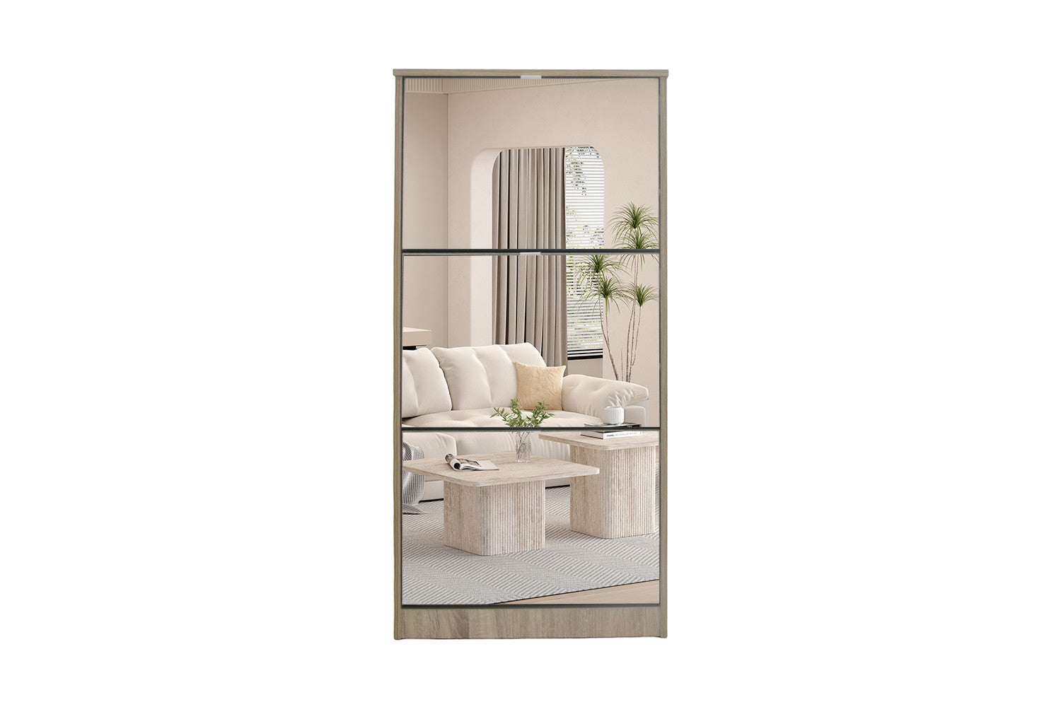 Shoe cabinet 'Mex' Mirror 3 drawers Decor Sonoma