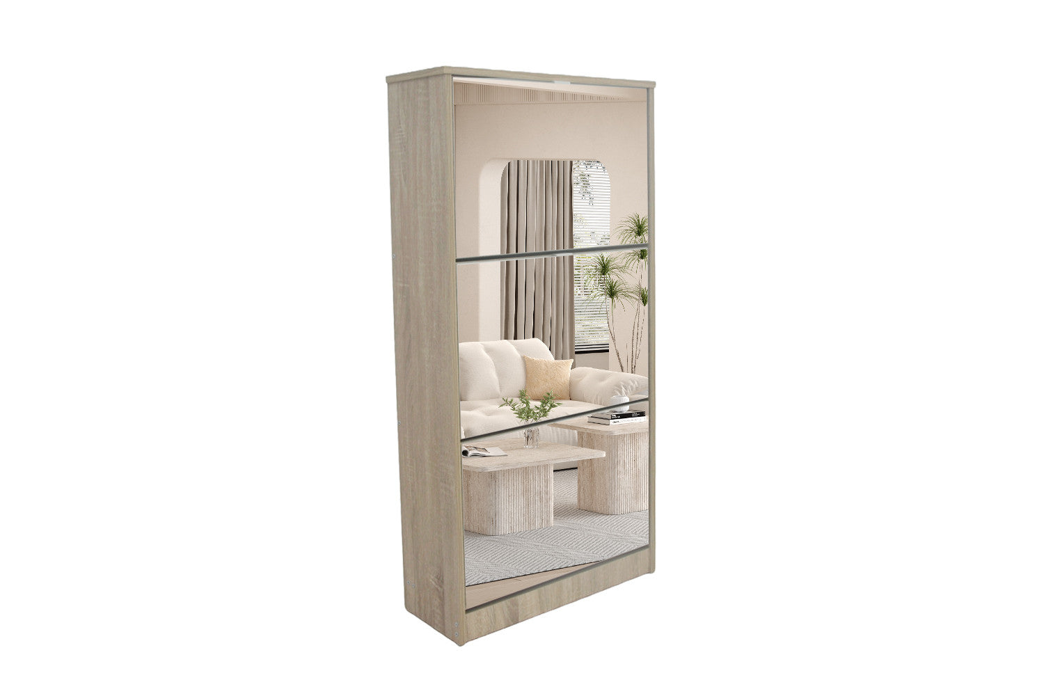 Shoe cabinet 'Mex' Mirror 3 drawers Decor Sonoma