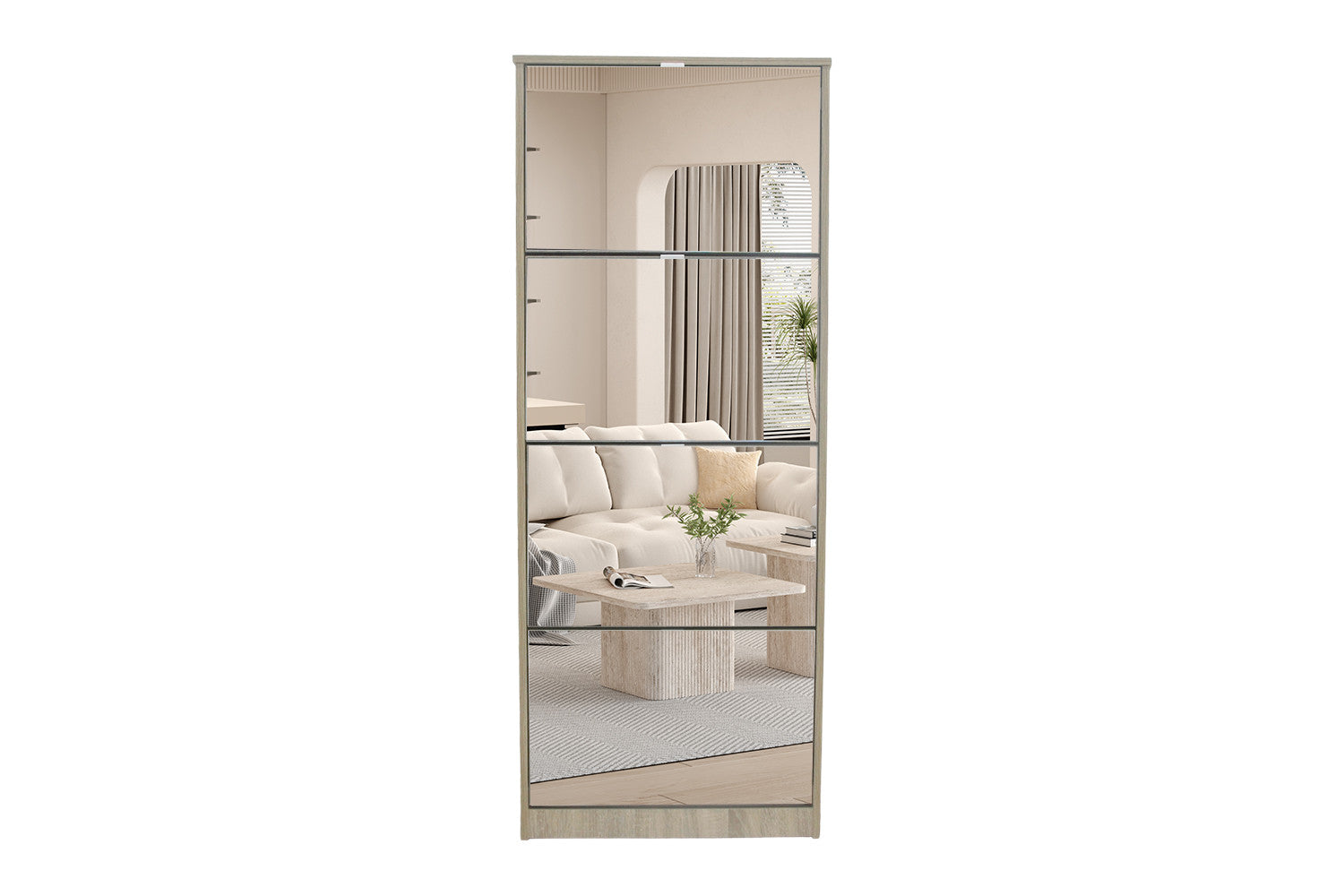 Shoe cabinet 'Mex' Mirror 4 drawers Decor Sonoma