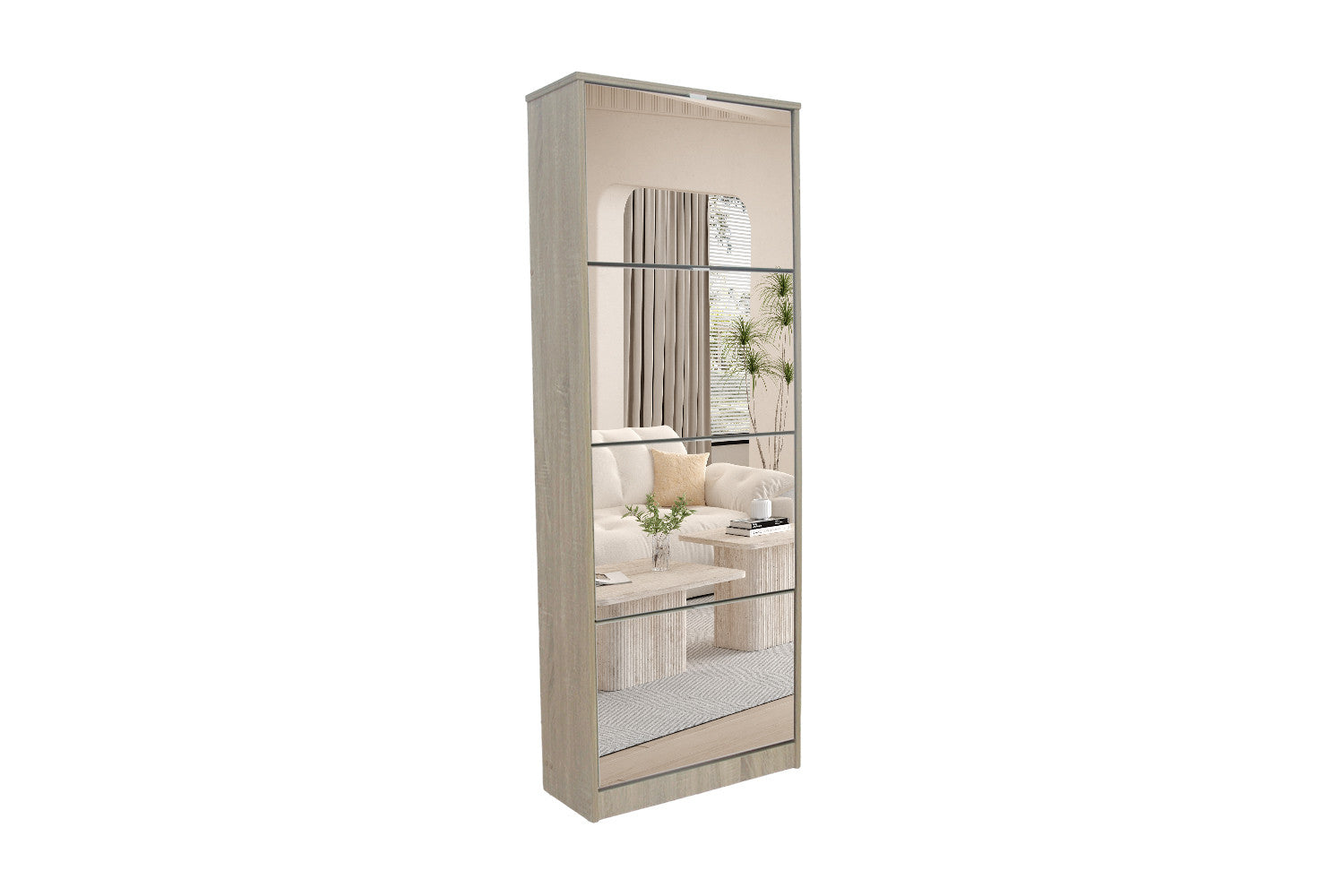 Shoe cabinet 'Mex' Mirror 4 drawers Decor Sonoma