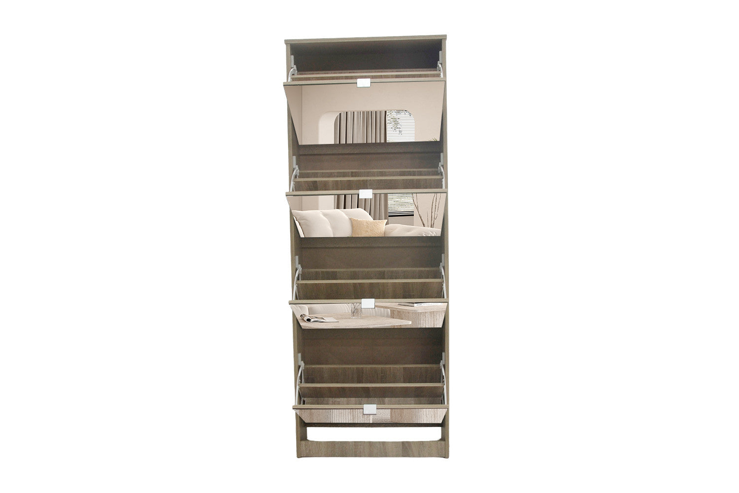 Shoe cabinet 'Mex' Mirror 4 drawers Decor Sonoma