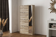 Shoe cabinet 'Marcel' 4 drawers and 1 mirrored door Decor Sonoma