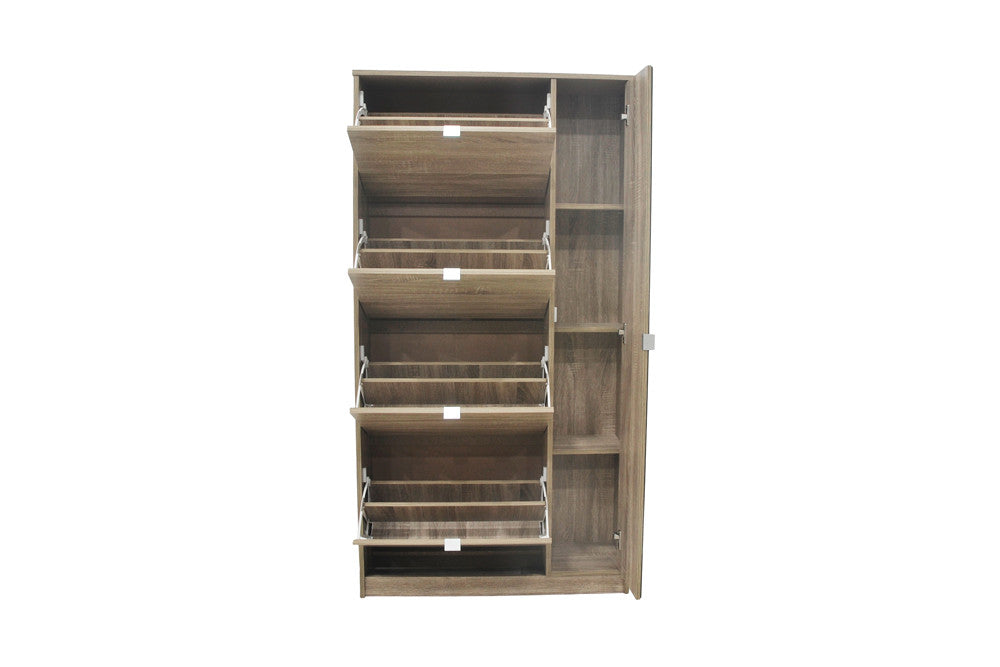 Shoe cabinet 'Marcel' 4 drawers and 1 mirrored door Decor Sonoma