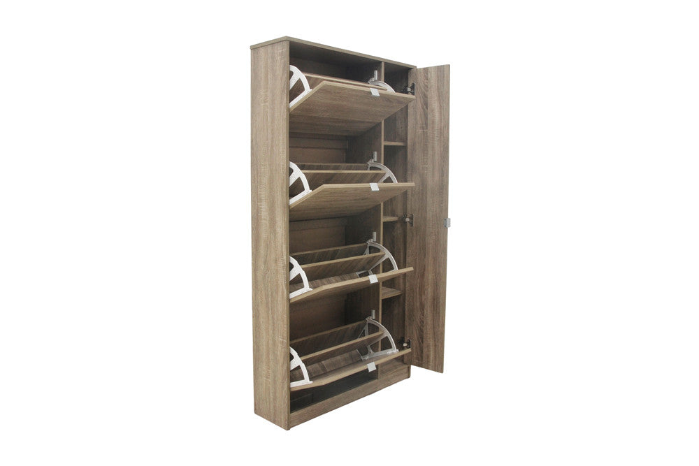 Shoe cabinet 'Marcel' 4 drawers and 1 mirrored door Decor Sonoma