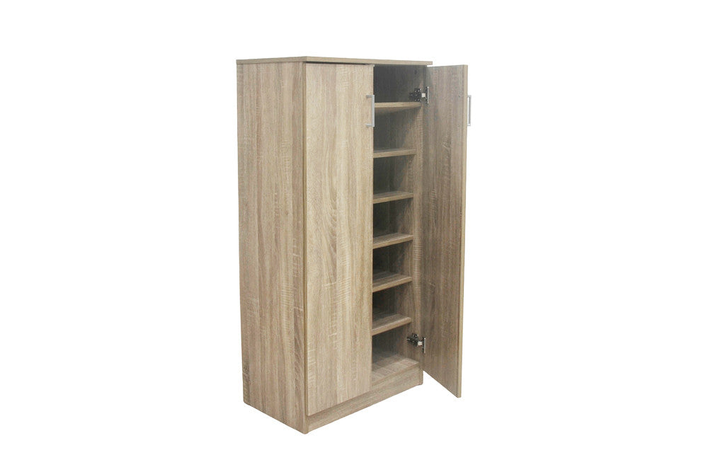 Shoe cabinet 'Maurice' 2 doors Decor Sonoma