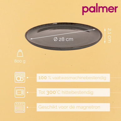 Palmer Bord Antigo 28 cm Porselein Blauw 2 stuks