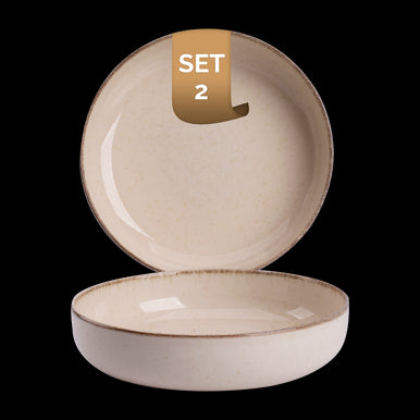 Palmer Bord diep Antigo 19 cm Porselein Crème 2 stuks