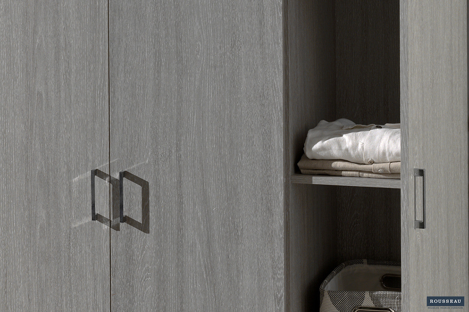 Wardrobe 'Ray' 3 doors Gray oak