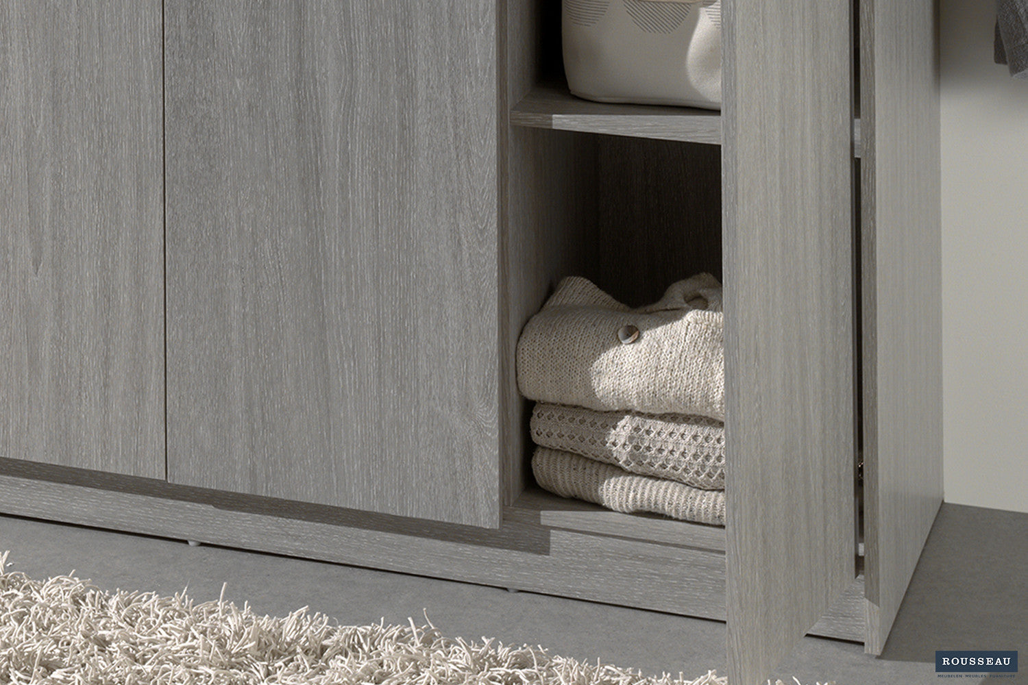 Wardrobe 'Ray' 3 doors Gray oak