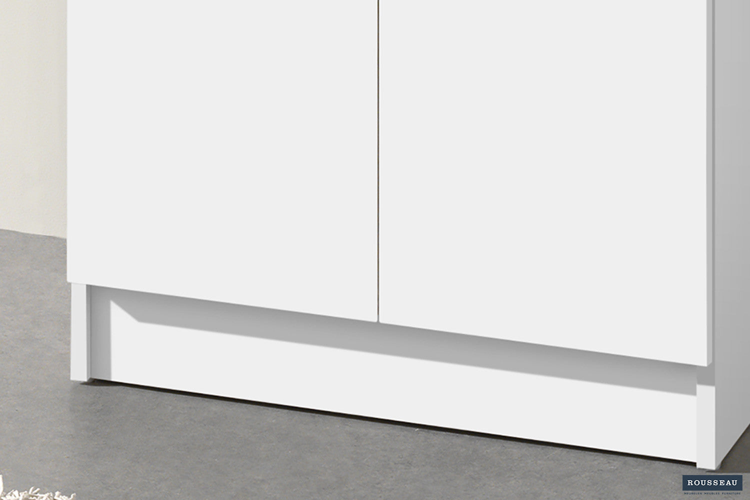 Storage cabinet 'Ray' 2 doors and 4 shelves White