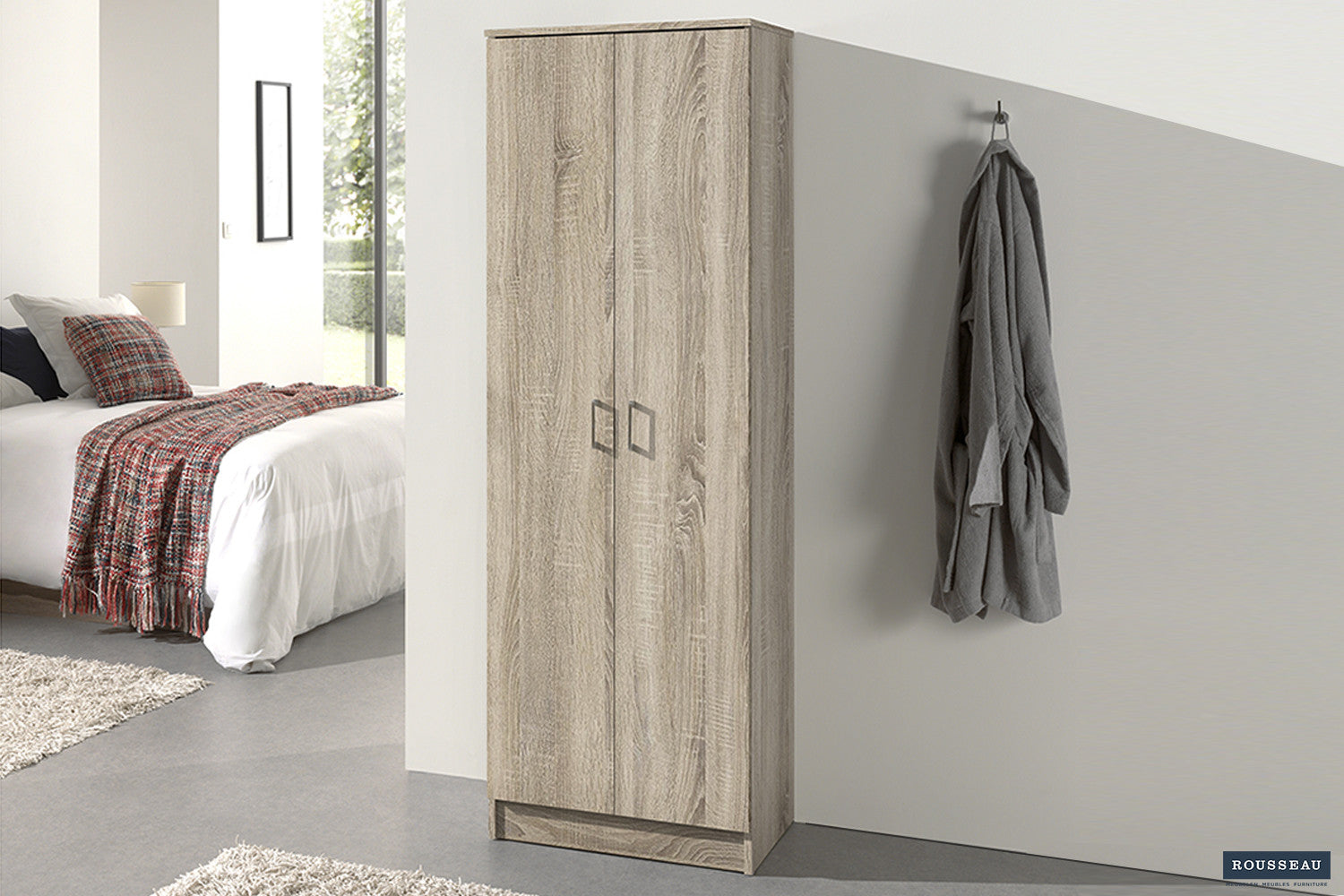 Storage cabinet 'Ray' 2 doors and 4 shelves Sonoma