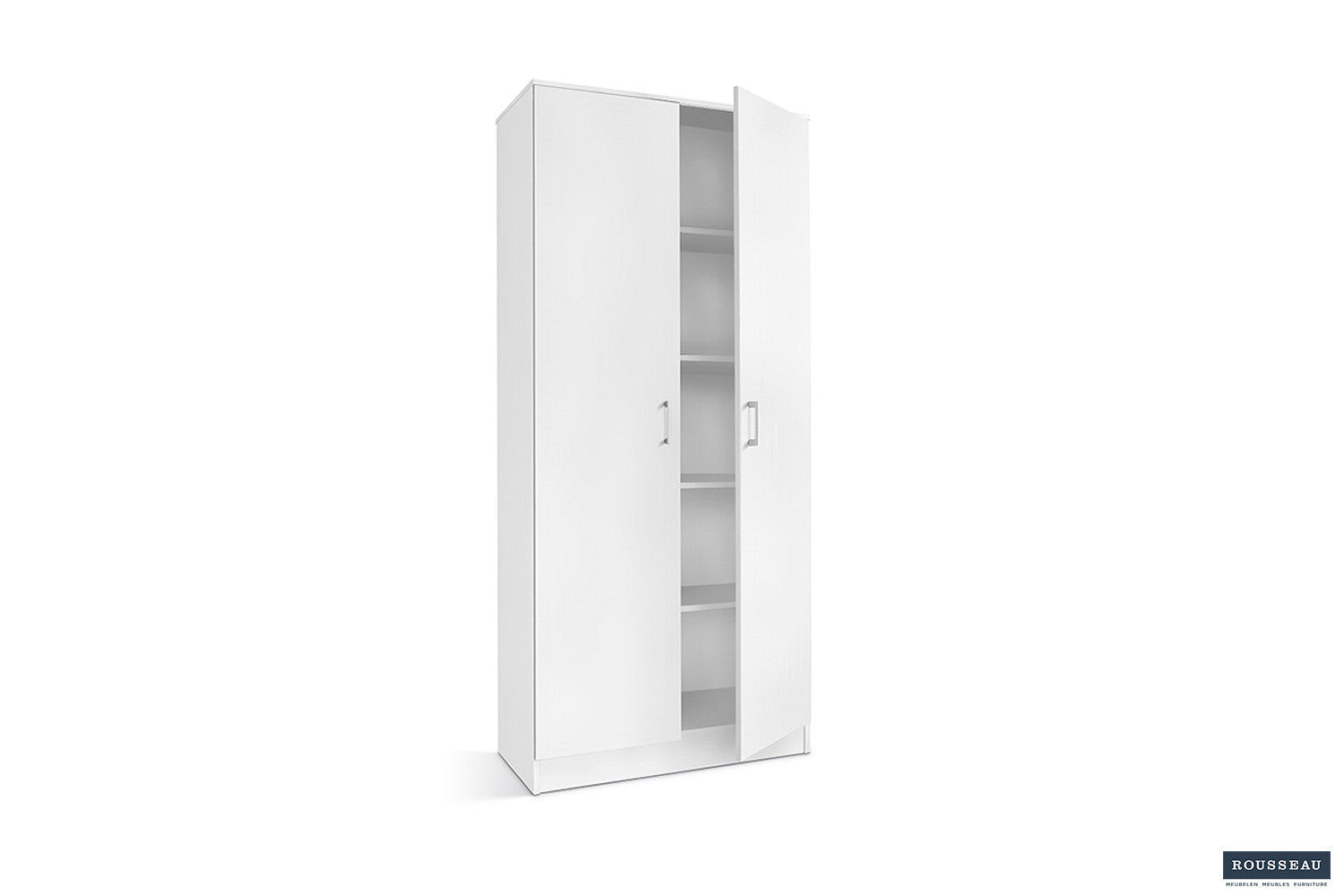 Storage cabinet 'Ray' 2 doors and 4 shelves White