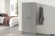 Storage cabinet 'Ray' 2 doors and 4 shelves Gray oak