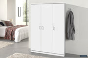 Storage cabinet 'Ray' 3 doors and 4 shelves White