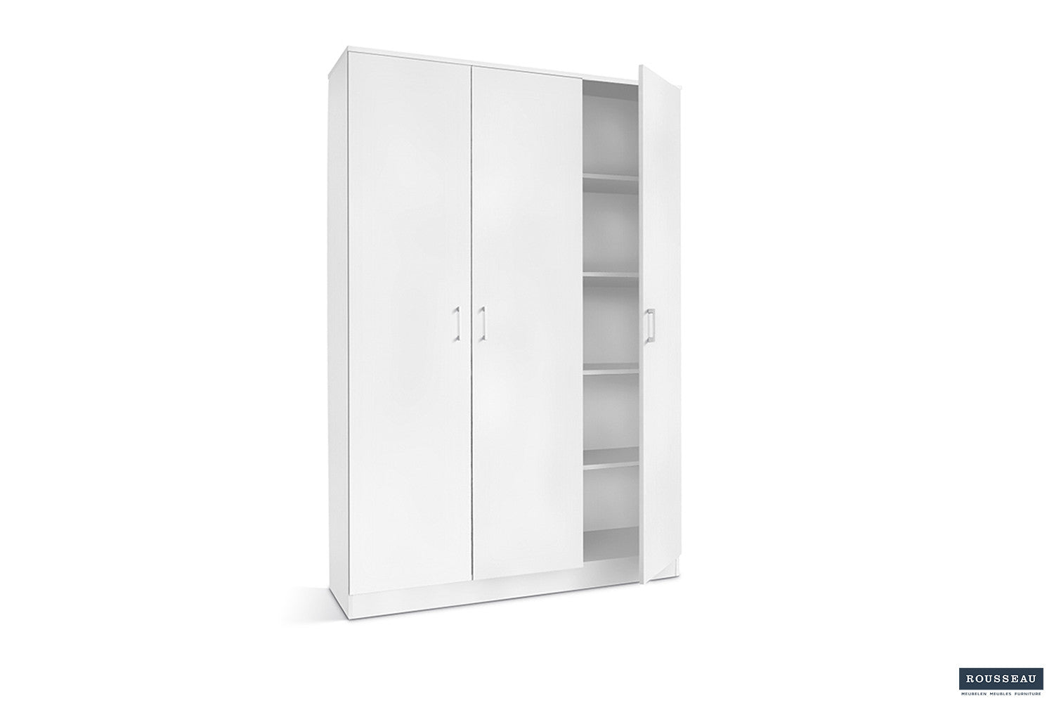 Storage cabinet 'Ray' 3 doors and 4 shelves White