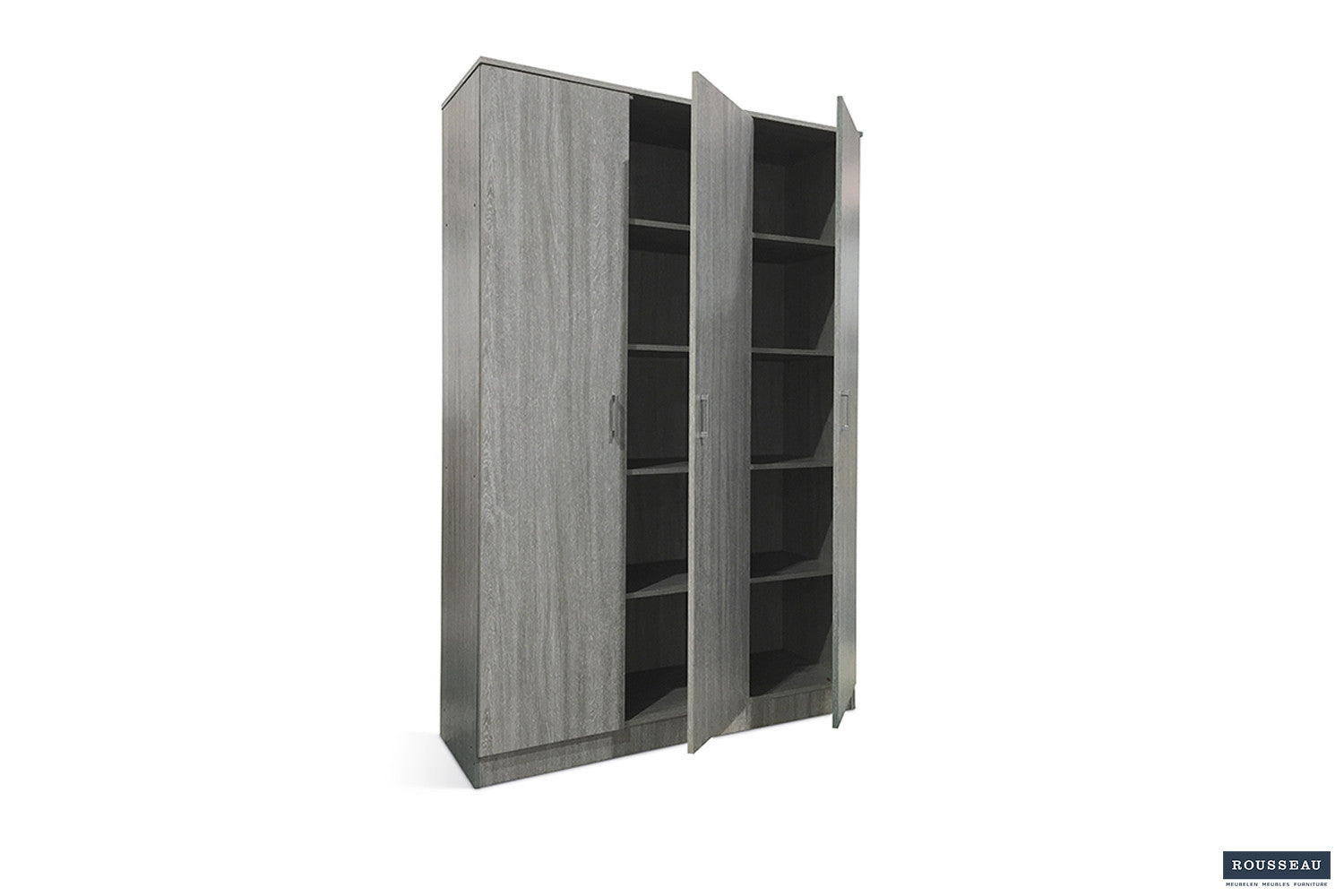 Storage cabinet 'Ray' 3 doors and 4 shelves Gray oak