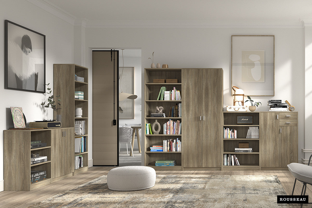 SALE - Boekenkast 'Space' 2 legplanken Sonoma