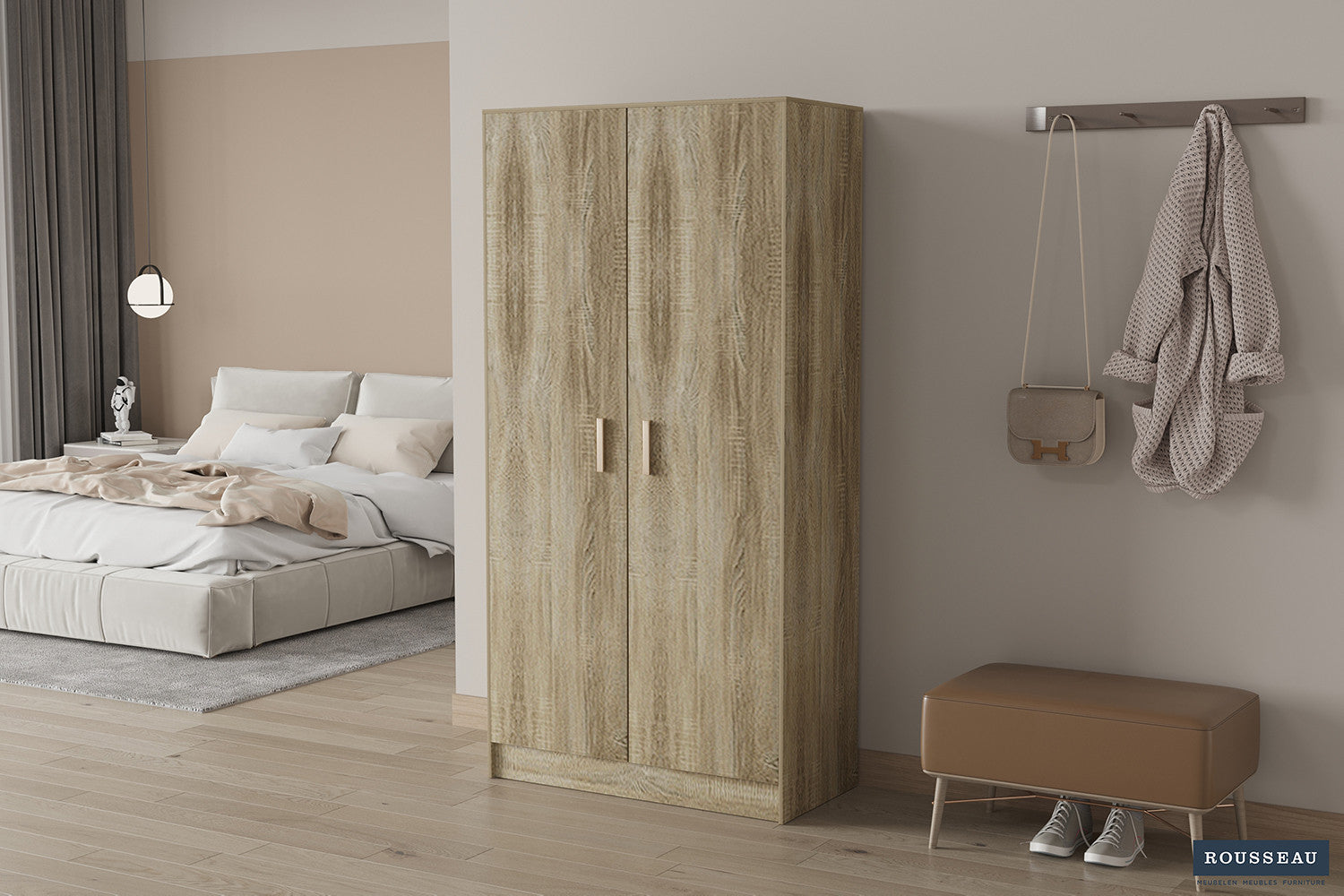 SALE - Storage cabinet 'Space' 2 doors and 4 shelves Sonoma