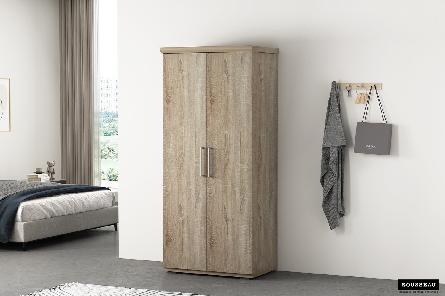 Wardrobe 'Mike' 2 doors Sonoma