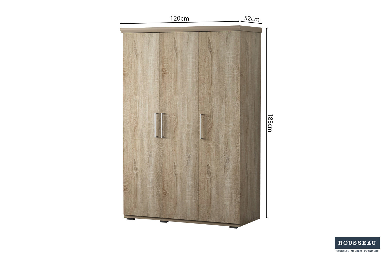Wardrobe 'Mike' 3 doors Sonoma